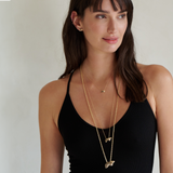 14k Yellow Gold Enclosed Baby Bear Necklace