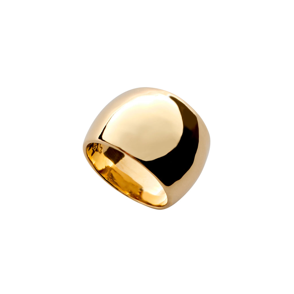 ITEM #695 shops Unisex .925 Gold over lay large dome pixel ring. Size 9.5-10