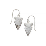 Sterling Silver Arrowhead Earrings on French Wires