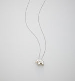 14k White Gold Mama Elephant Necklace