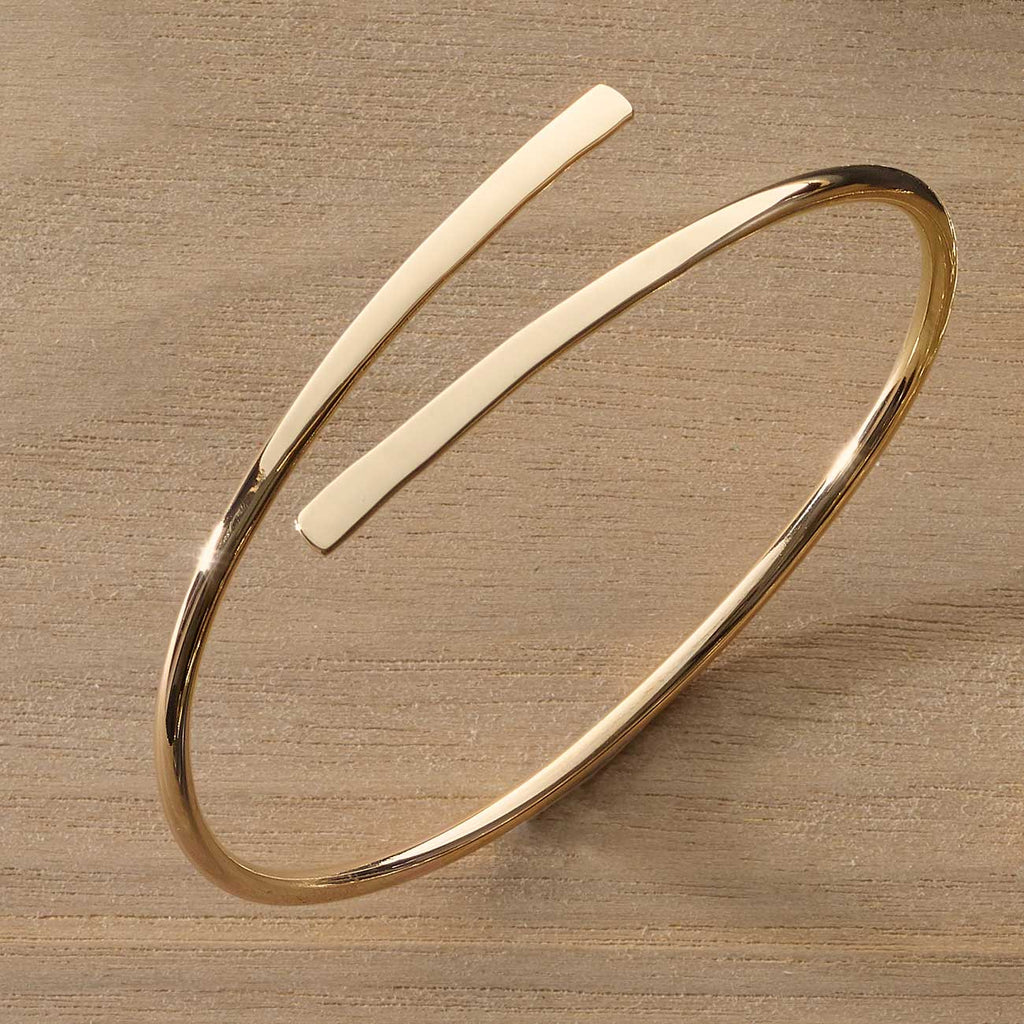14ky Open Ended Wire Bangle