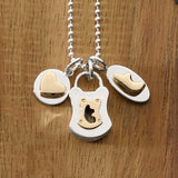 Two Tone Round Heart Charm