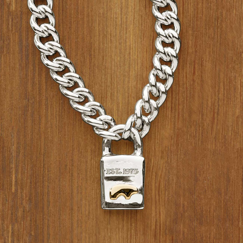 Beloved Petite Two-Tone Lock Necklace