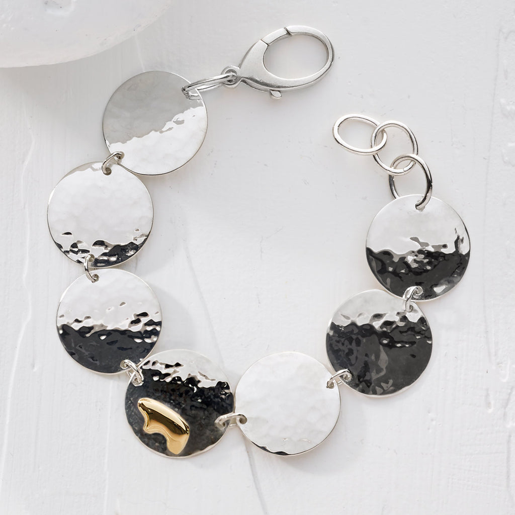 Hammered Disc Bracelet – The Golden Bear