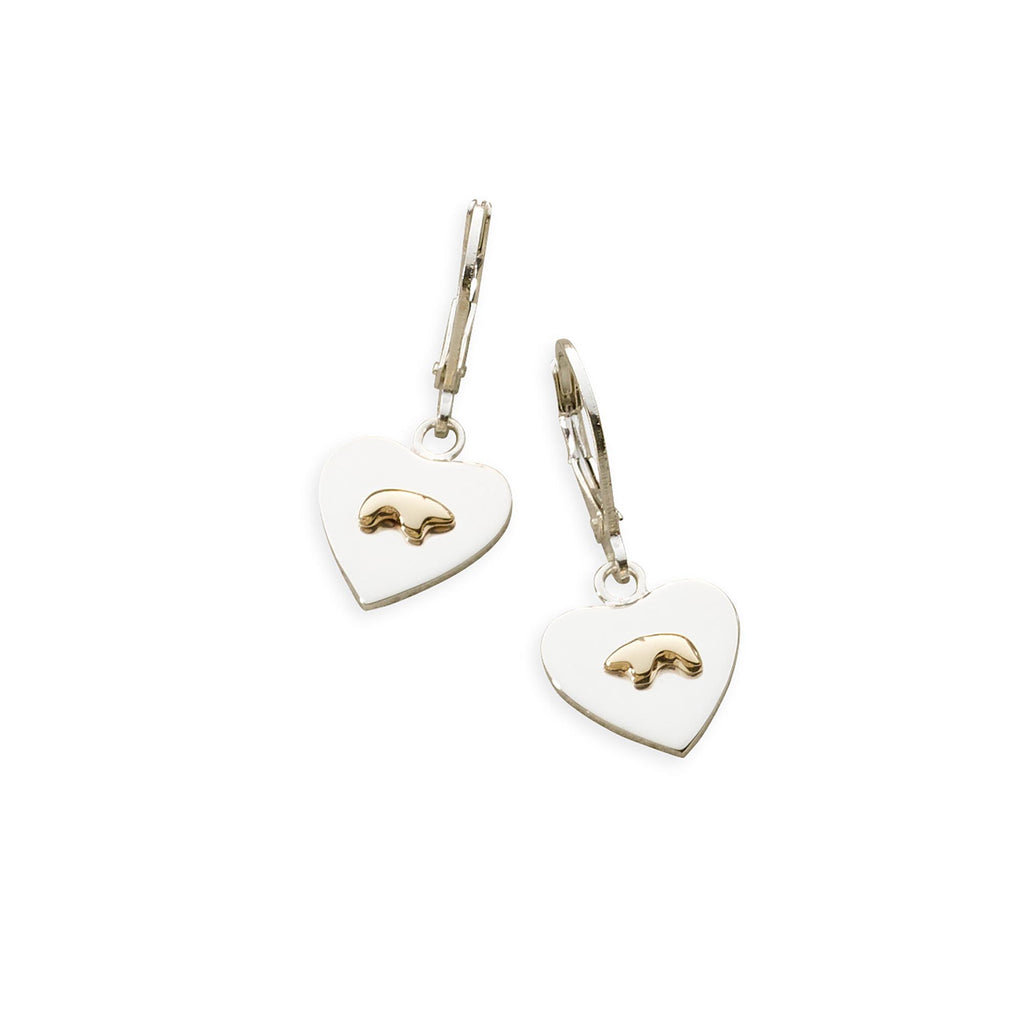 VINTAGE HOLLYWOOD★Two-tone Heart Earrings ピアス 2toneheartearrings-772-