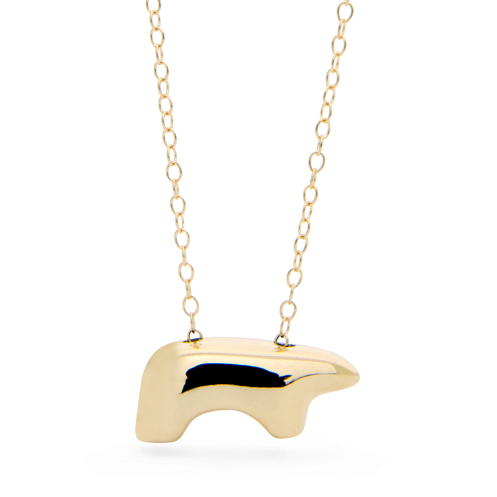 14k Yellow Gold Papa Bear Necklace – The Golden Bear