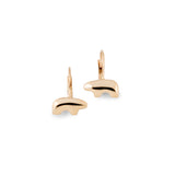 Yellow Gold Baby Bear Leverback Earrings