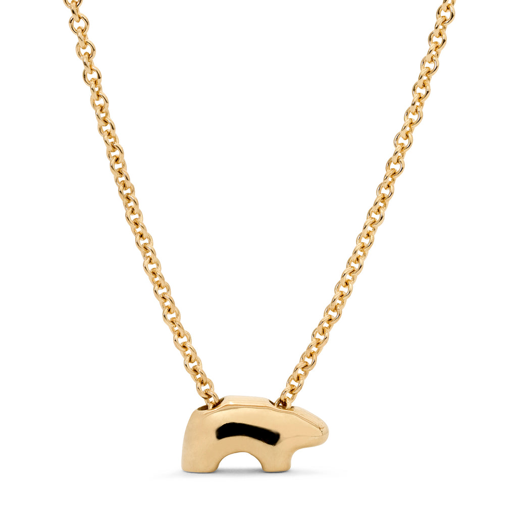 14k Yellow Gold Sister Bear Necklace1