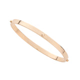 14k yellow gold stud oval bangle
