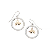 Two Tone Circle Hoop Earrings
