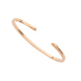14k yellow gold thin bear cuff