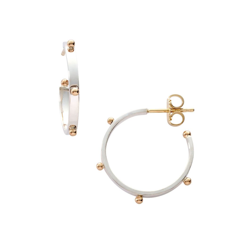 Gold buy Studded Hoop Earrings