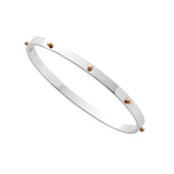 Two Tone Studded Oval Bangle