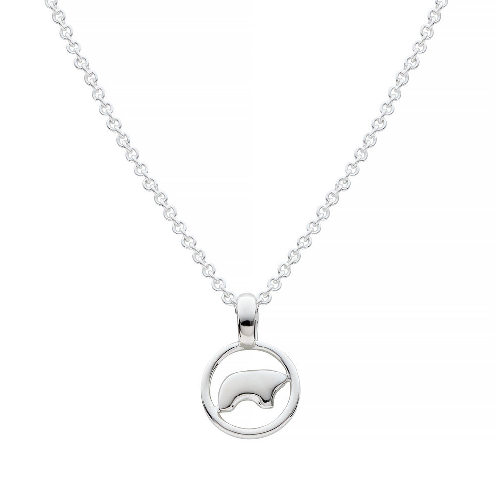 Sterling Silver Bear Circle Pendant – The Golden Bear