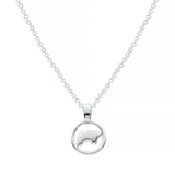 Sterling Silver Bear Circle Pendant