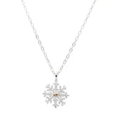 Two Tone Snowflake Necklace
