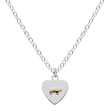 two tone heart necklace