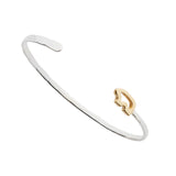 Open Wire Cuff with 14ky Bear