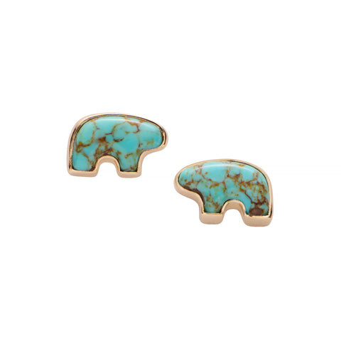 001-723 tiny stone bear earring VARIANTS