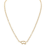 gold silhouette bear necklace