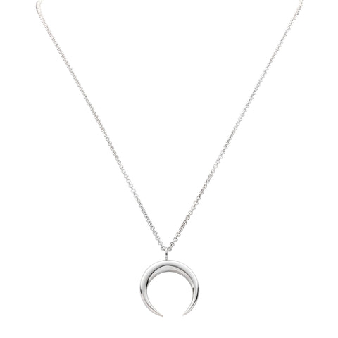 Sterling Silver Large Horn Necklace