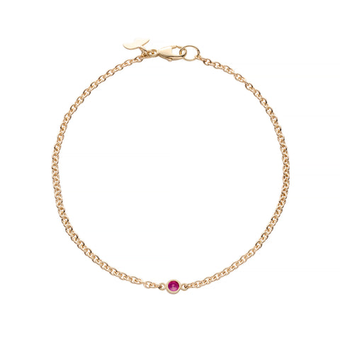 Single Ruby Bracelet
