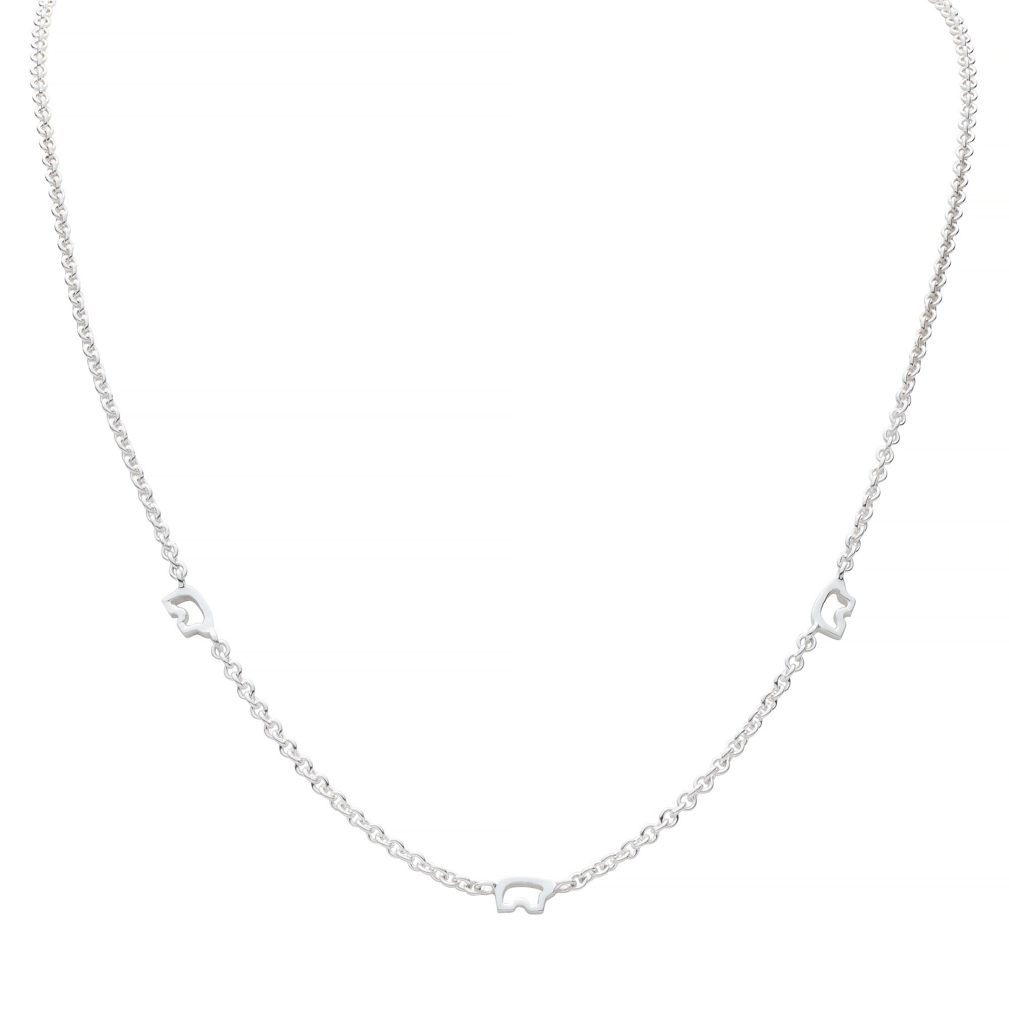 Sterling Silver Triple Silo Bear Necklace – The Golden Bear