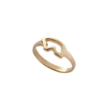 14k yellow gold silo bear ring