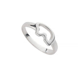 sterling silver dainty silo bear ring
