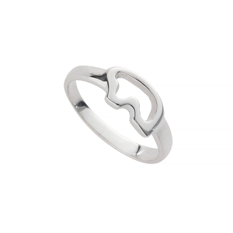 sterling silver dainty silo bear ring
