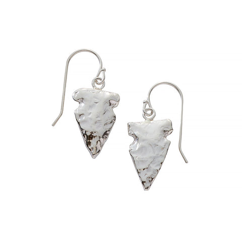 Sterling Silver Arrowhead Earrings on French Wires