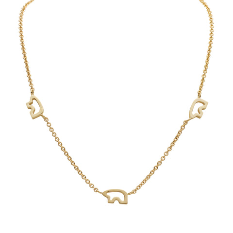 Three Silo Bear Necklace