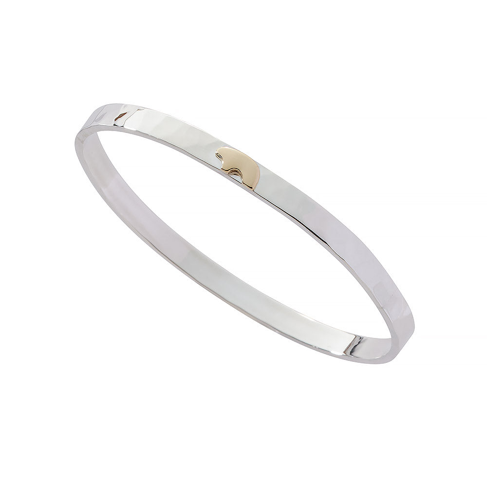 Two Tone Oval Bangle – The Golden Bear