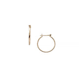 14k yellow gold clip down hoops
