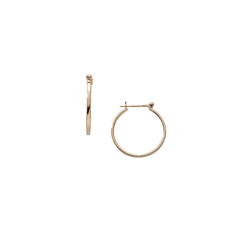 14k yellow gold clip down hoops