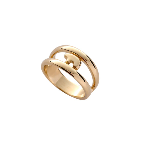 Split Band Bear Ring