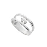 Sterling silver split band ring