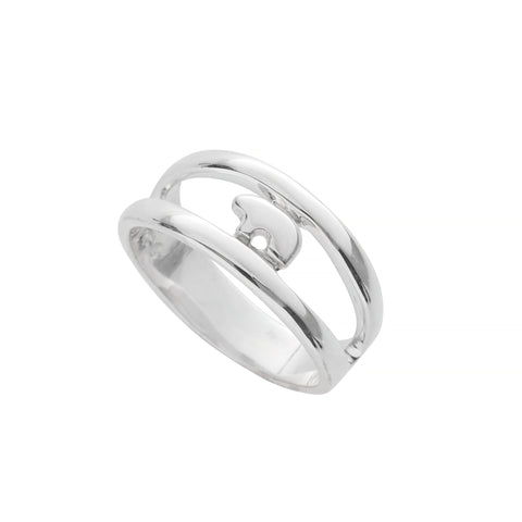 Sterling silver split band ring