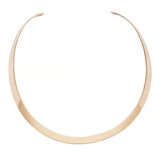 Gold collar necklace on a white background