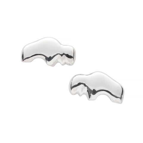 Sterling Silver Buffalo Earrings