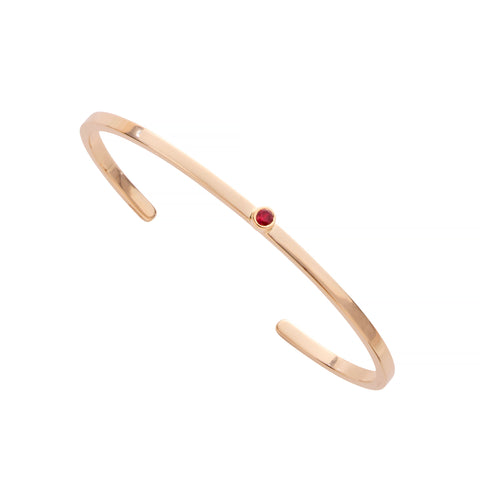 14ky gold single ruby cuff