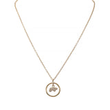 Circled Pave Bear Necklace