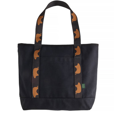 Golden Bear● Canvas Logo Printed Boston Bag Pink 148-005_Black_Canvas_Tote_400x