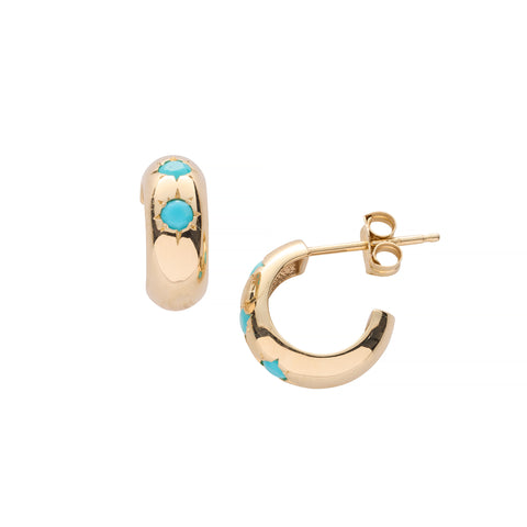 Star Dot Hoops
