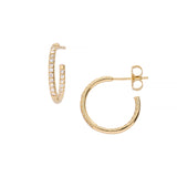 Pave hoop earrings