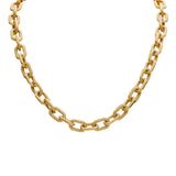Champagne enamel link chain with gold piping and diamonds