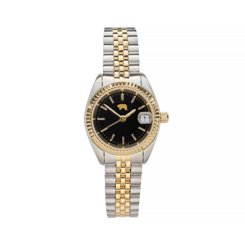 two tone small watch black face