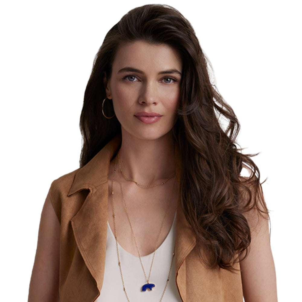 14ky Lapis Mama Bear Necklace – The Golden Bear
