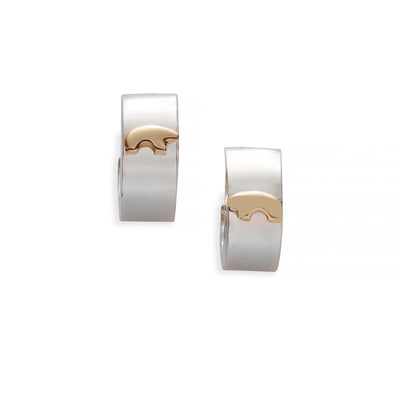 Two Tone Huggy Hoops – The Golden Bear