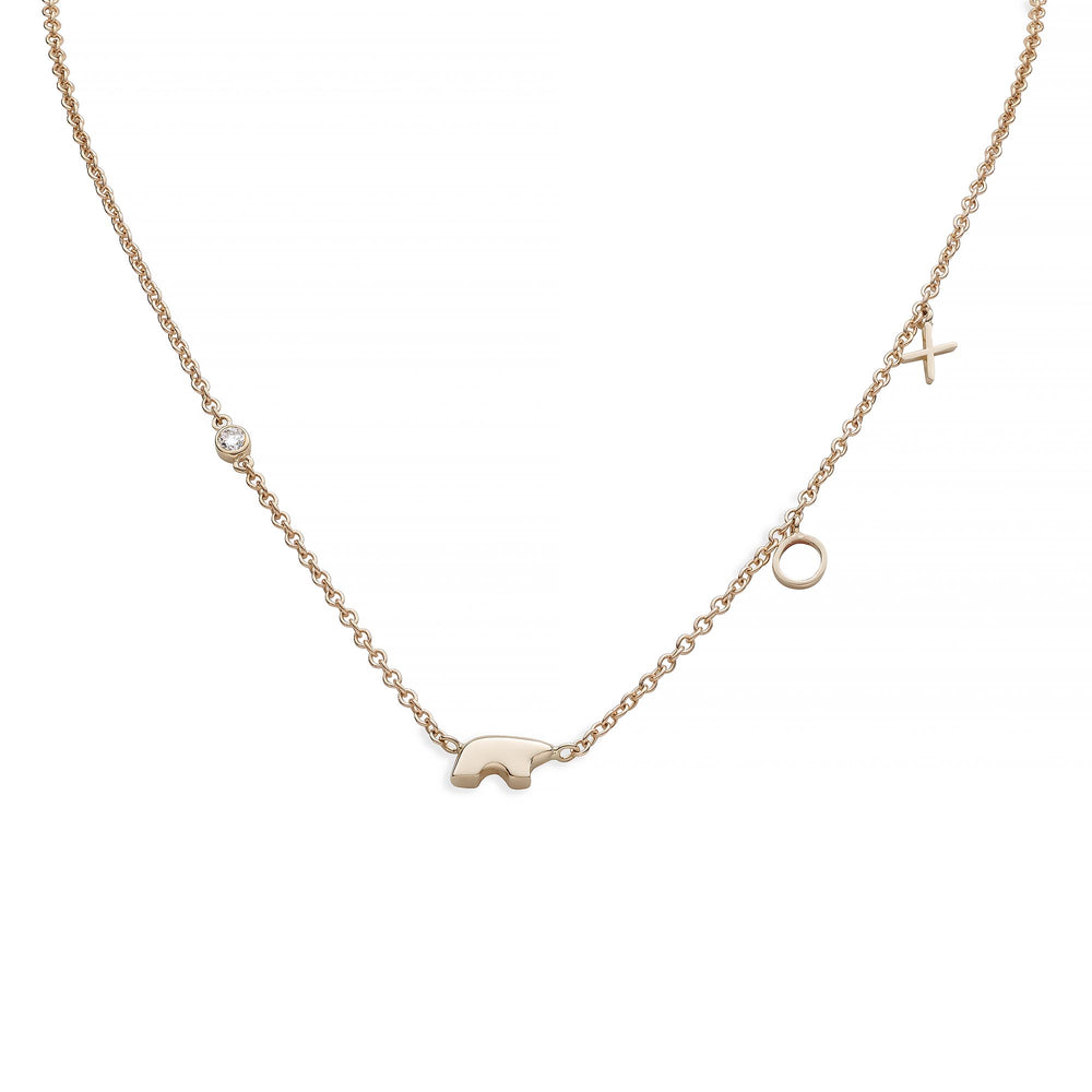Estella Bartlett | Gold Plated Knot Charm Necklace